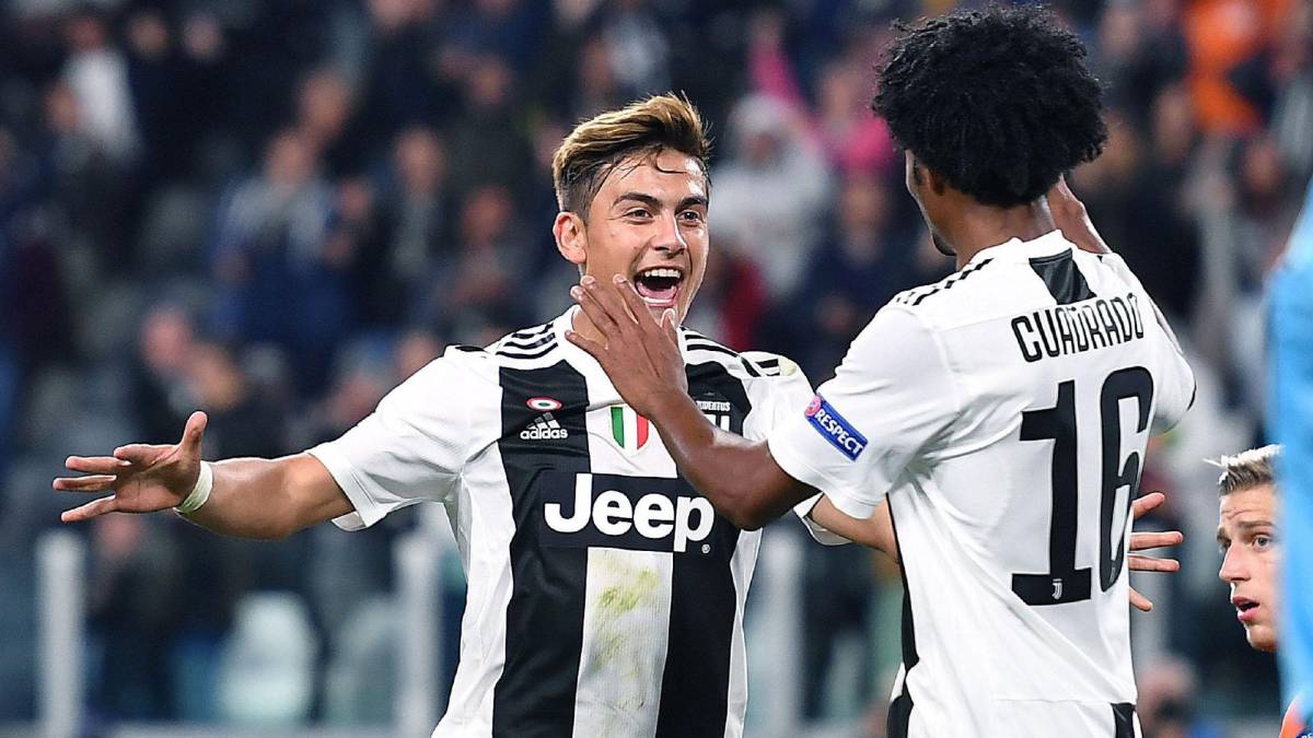 Juan Cuadrado, Paulo Dybala, Maurizio Sarri, Juventus, Champions League, Colombia