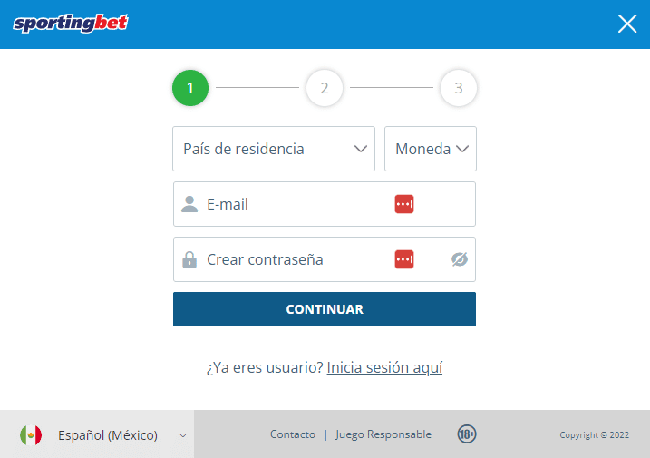 Sportingbet registro mexico