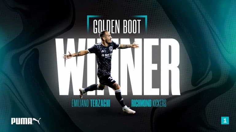 Emiliano Terzaghi, el &ldquo;MVP&rdquo; y Bota de Oro de la USL1