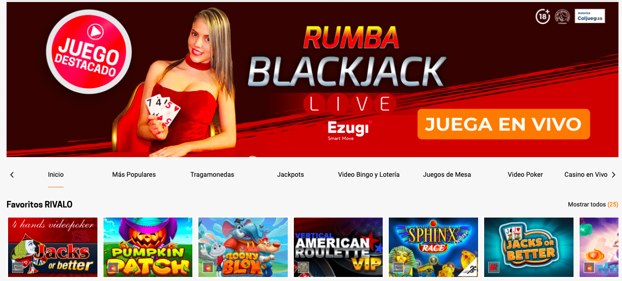 C&oacute;digo del bono Rivalo: juegos