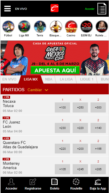 Caliente App En M&eacute;xico son los fuertes