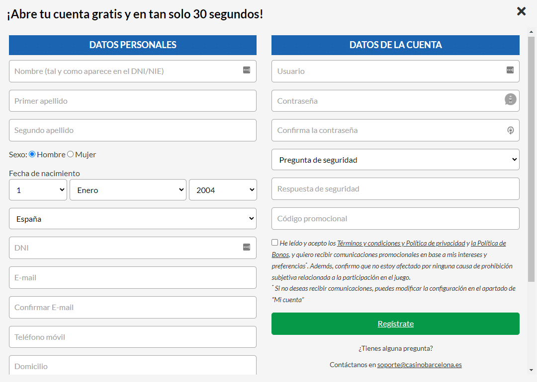 C&oacute;mo me registro en Codere Colombia