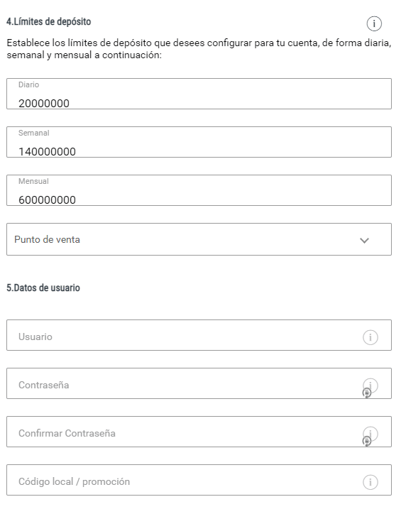 Registro en Codere Colombia