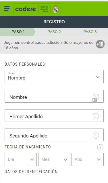 Cómo me registro en Codere App