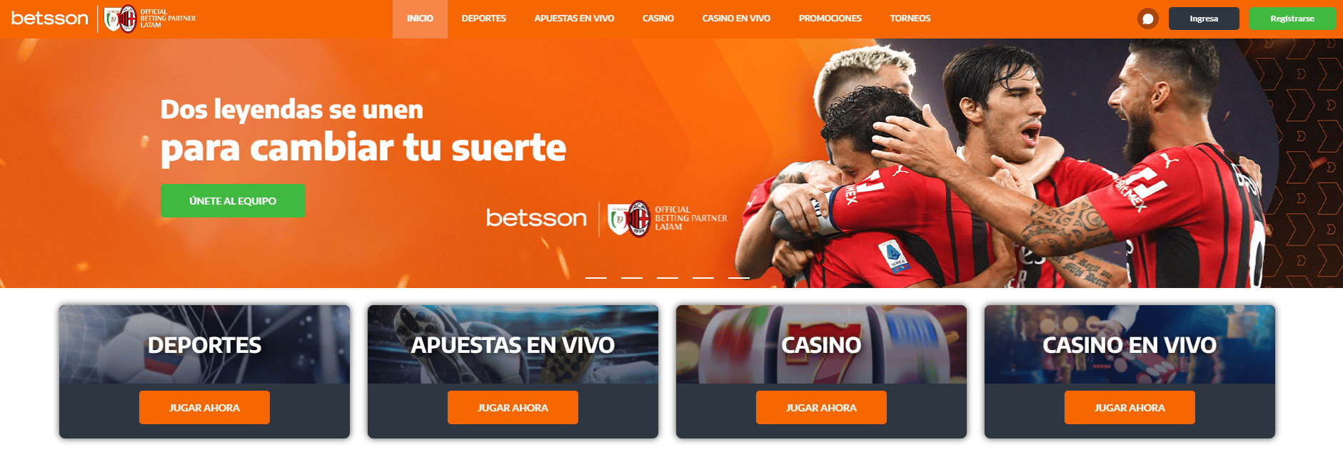 Opciones de apuesta en Betsson Colombia