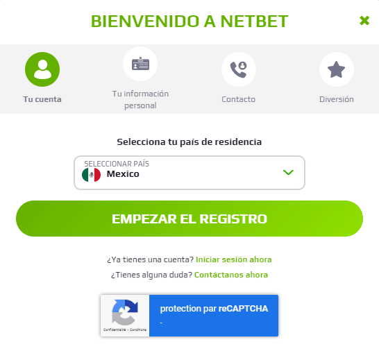 NetBet registro: cuatro sencillos pasos para empezar a jugar