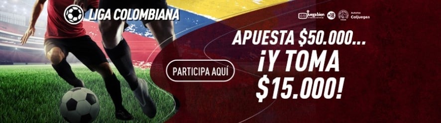Promo Liga Colombiana: $15.000 extra para apuestas de f&uacute;tbol