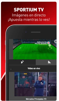 Sportium App transmite eventos v&iacute;a streaming