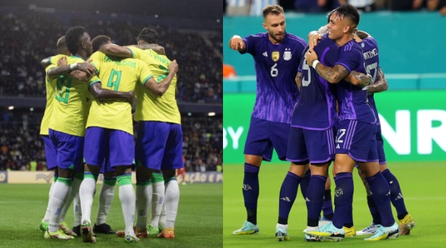 Brasil y Argentina festejaron en el primer amistoso