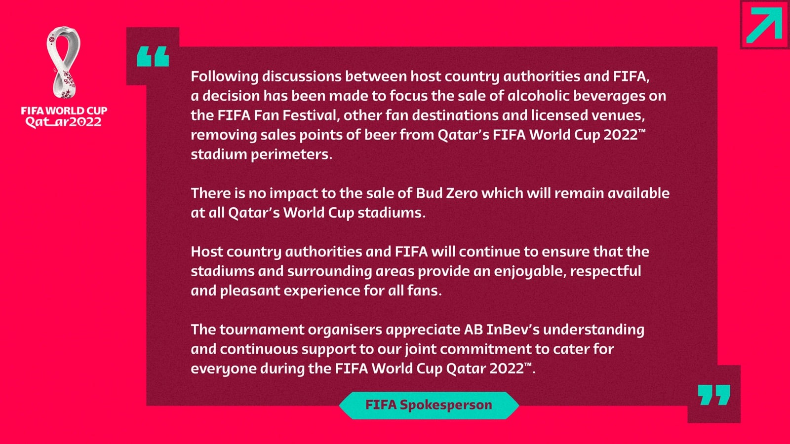 Mundial de Qatar 2022, FIFA, Proh&iacute;ben la cerveza en los estadios de Qatar 2022
