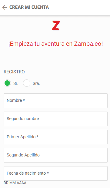 Zamba registro