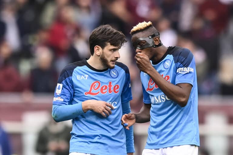 Napoli: estos ser&aacute;n los sustitutos de Osimhen y Kvaratskhelia