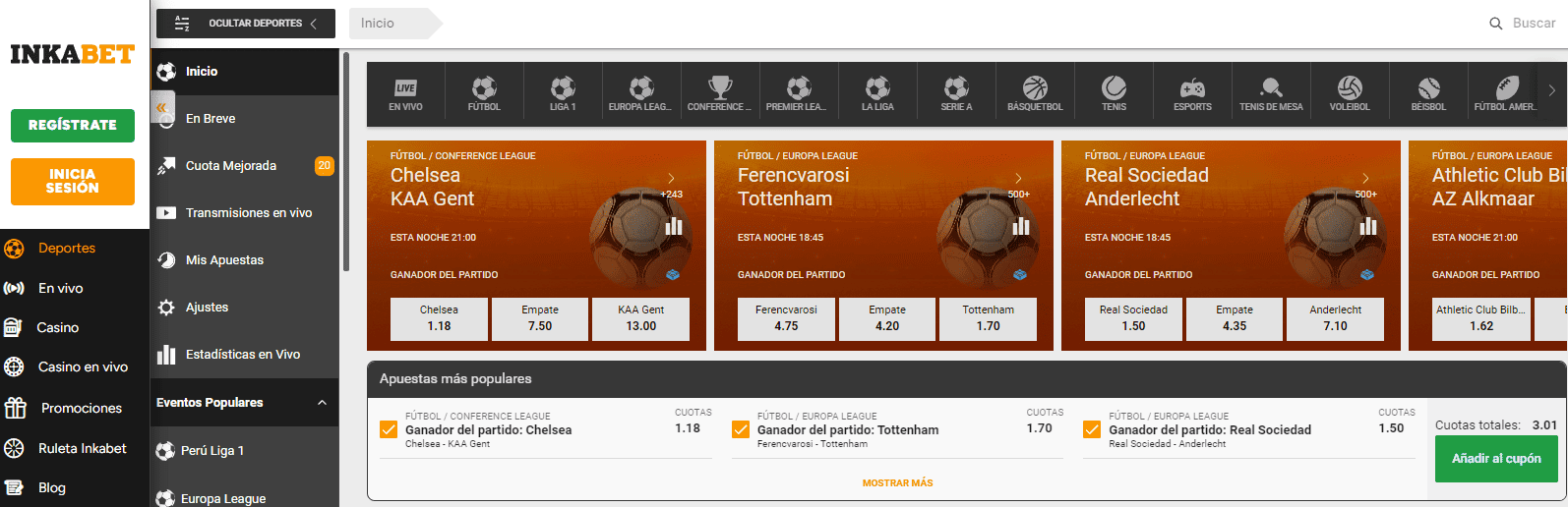 Inkabet experiencia de usuario