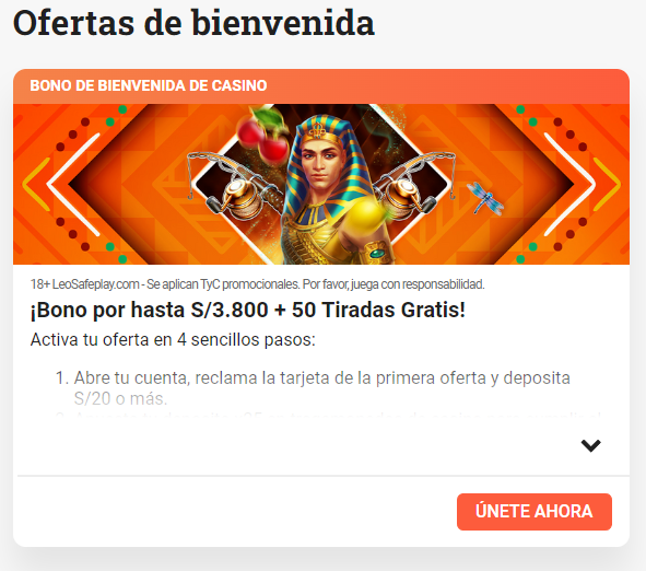 bono de bienvenida leovegas