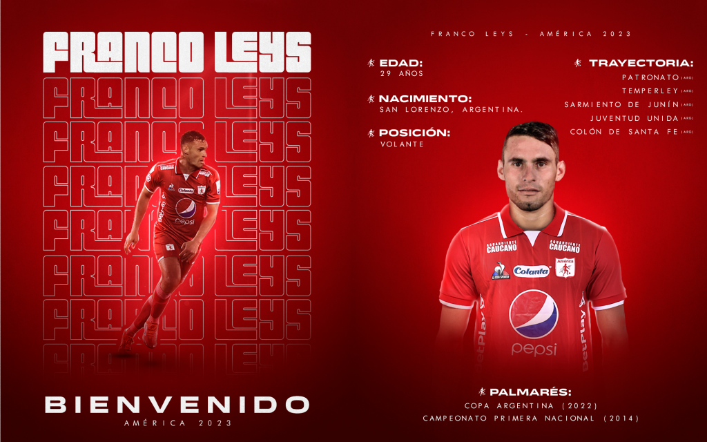 Fichajes Liga BetPlay, Am&eacute;rica de Cali, Franco Leys