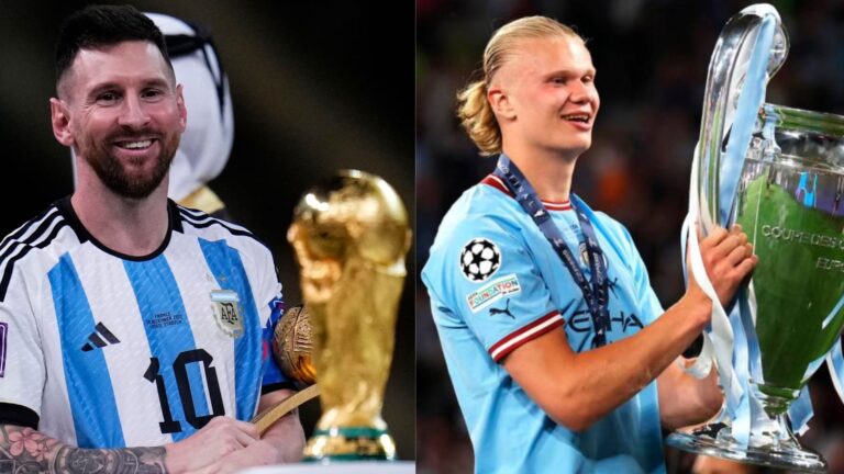 Messi vs Haaland, quién merecía ganar el Balón de Oro 2023: el cara a cara del argentino contra el noruego