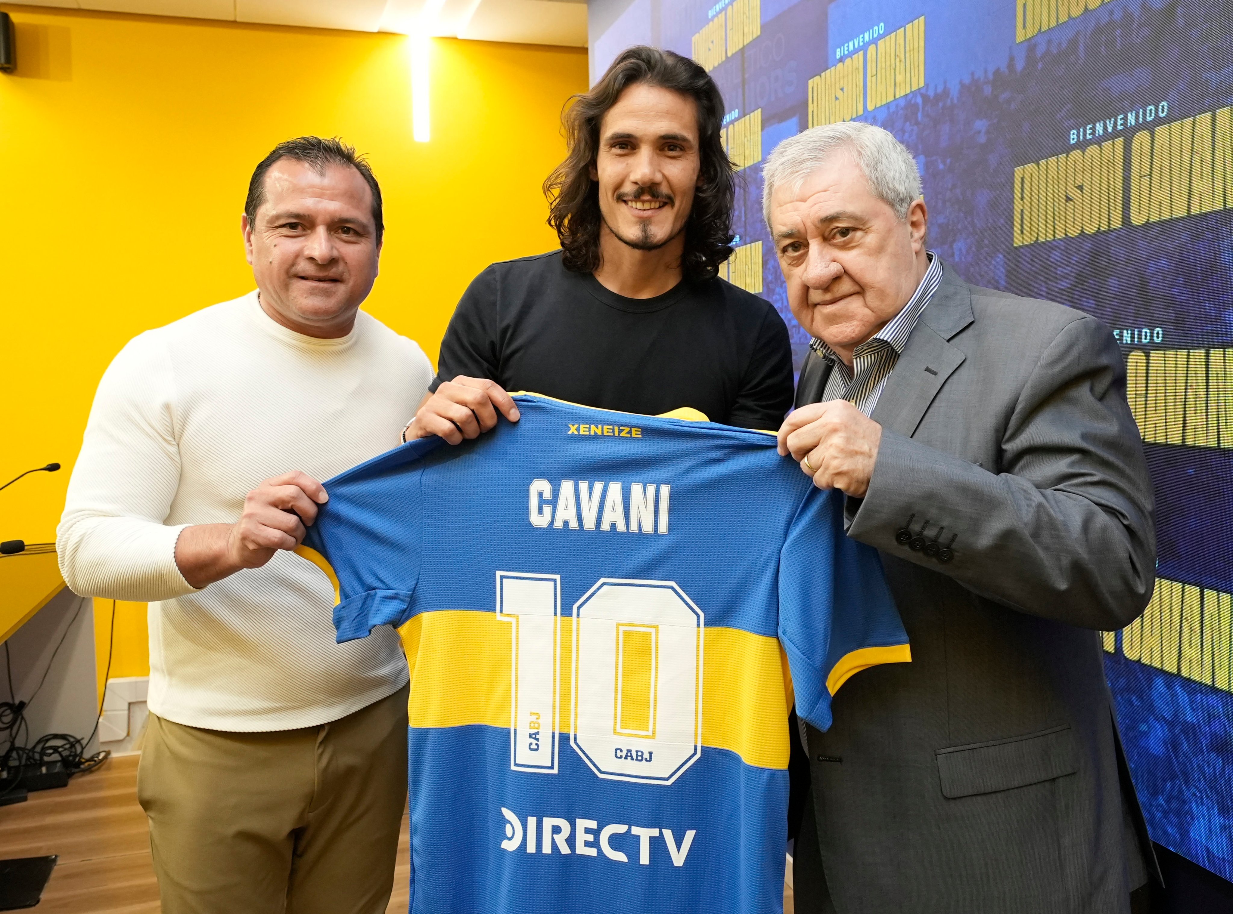 Edinson Cavani, presentado como refuerzo de Boca (Boca Juniors Oficial)