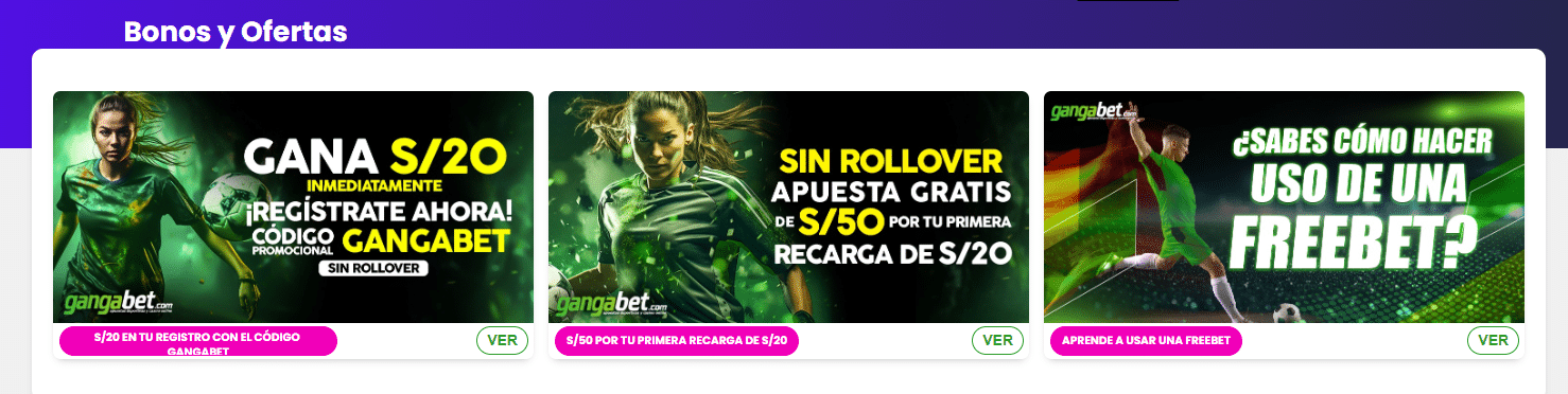 gangabet per&uacute; registrarse