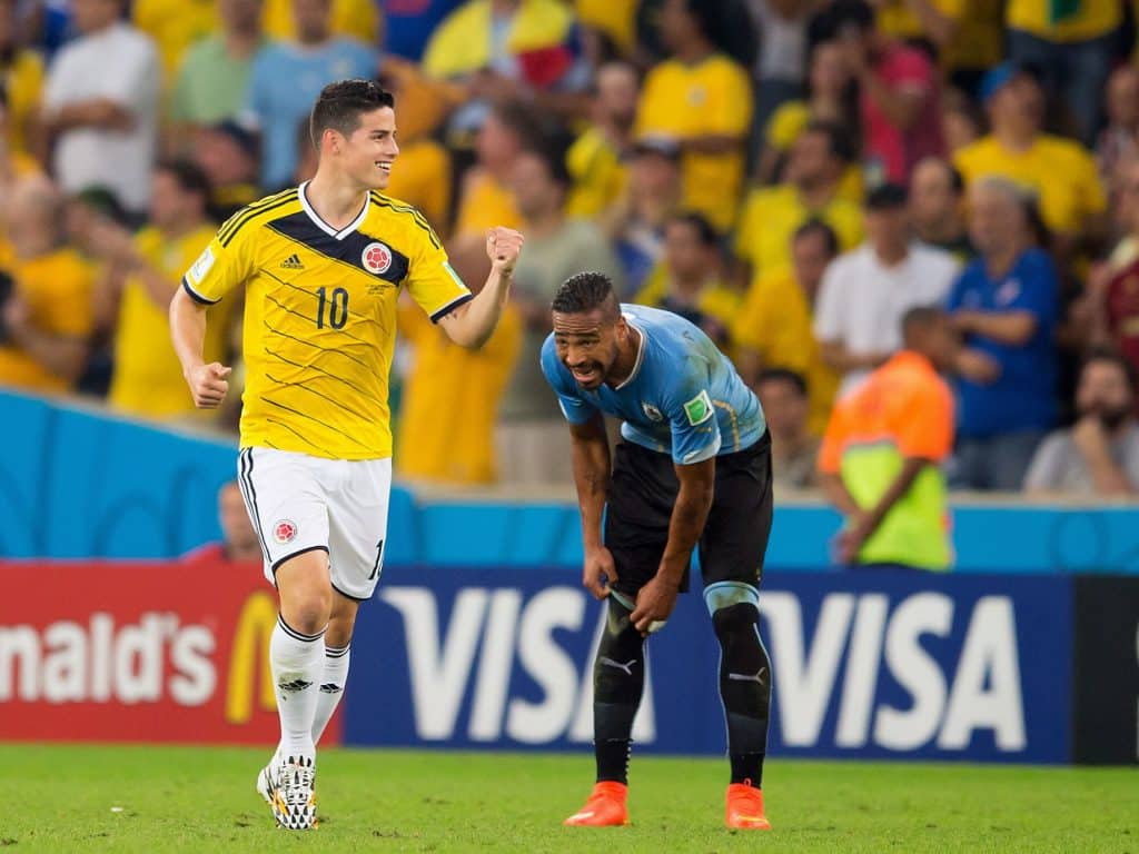James Colombia titular uruguay