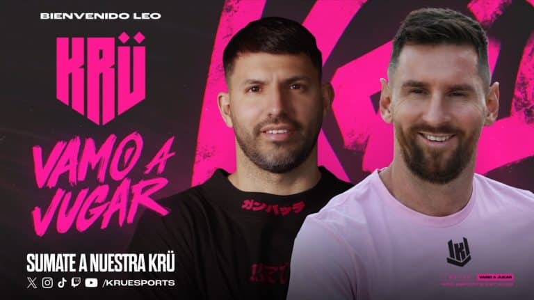 Messi se une al Kun Ag&uuml;ero como socio en KR&Uuml; eSports
