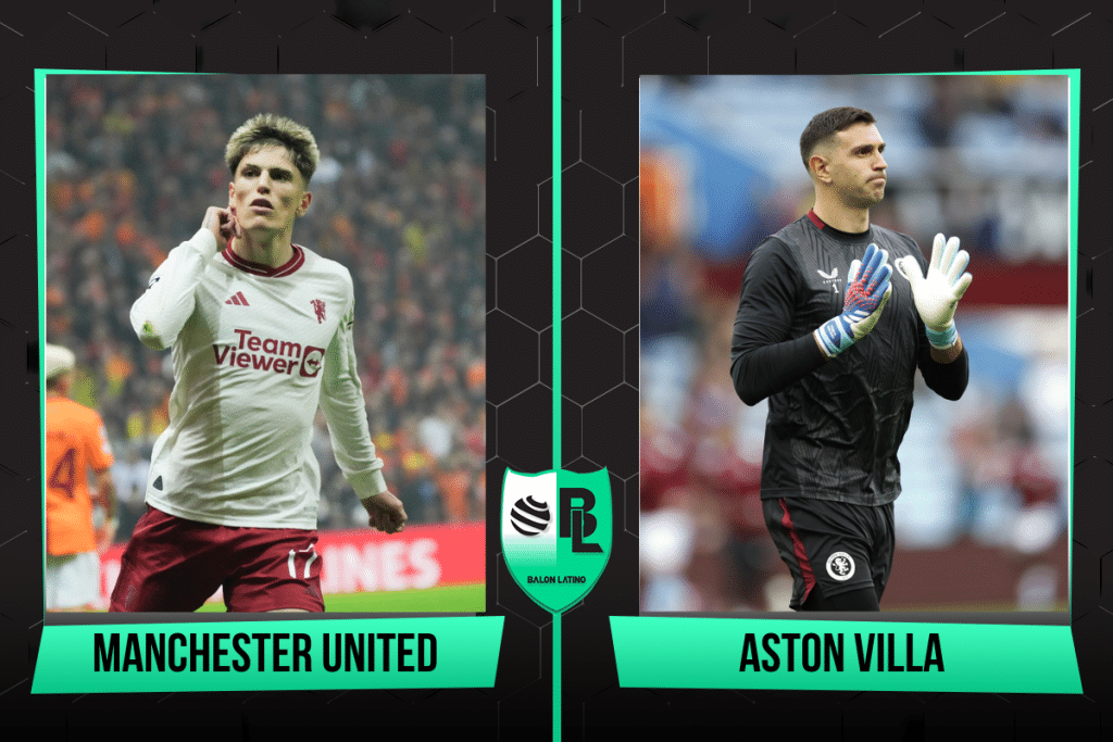Posibles alineaciones de Manchester United vs Aston Villa | Creación: Balón Latino