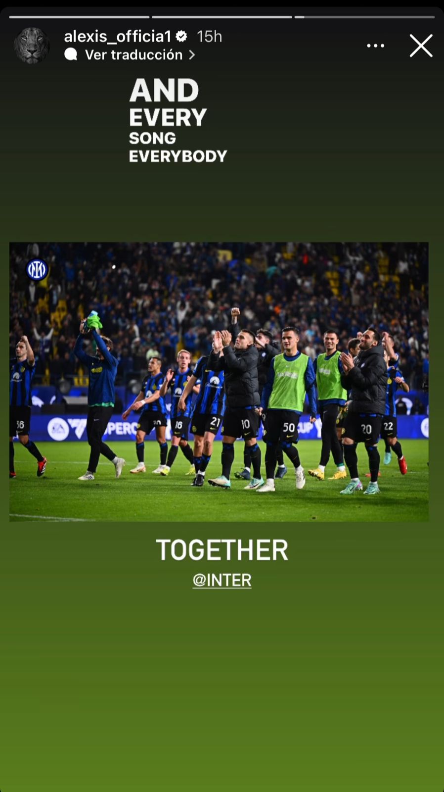 Alexis S&aacute;nchez y su mensaje | Cortes&iacute;a: Instagram