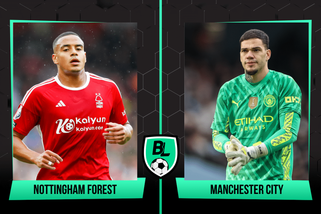 Alineaciones de Nottingham Forest vs Manchester City | Creaci&oacute;n: Bal&oacute;n Latino