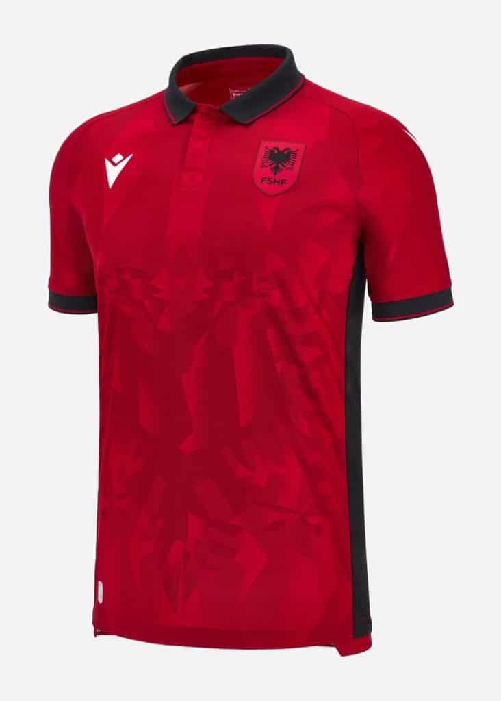 camisetas de la fase final de la Eurocopa 2024. albania. 