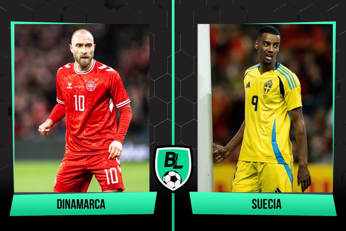 Alineaciones de Dinamarca vs. Suecia