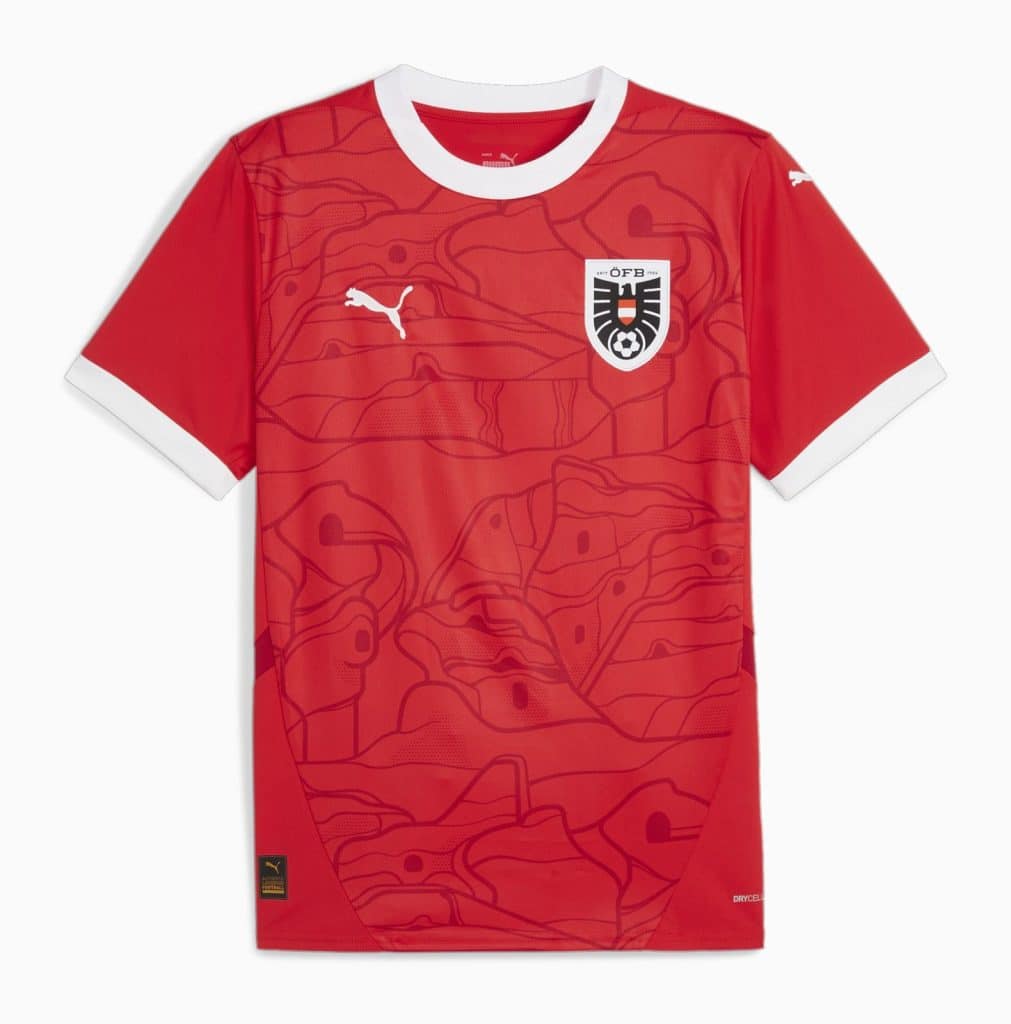 camisetas de la fase final de la Eurocopa 2024. Austria