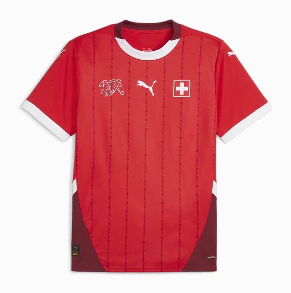 camisetas de la fase final de la Eurocopa 2024. Suiza