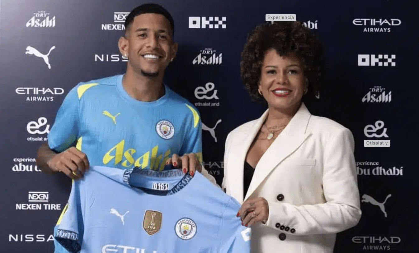 Savinho y Nilma en Manchester City (Foto: Instagram/Elinilma Moreira)