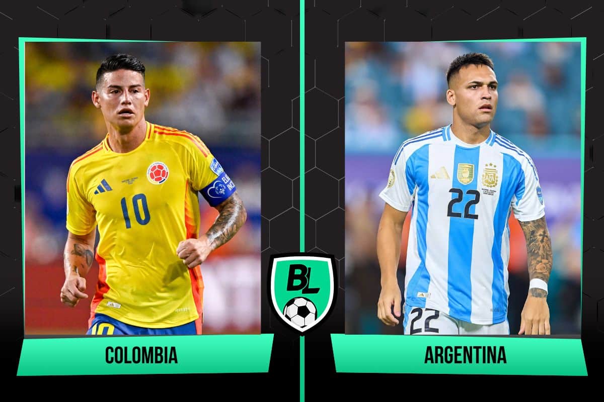 Alineaciones de Colombia vs. Argentina