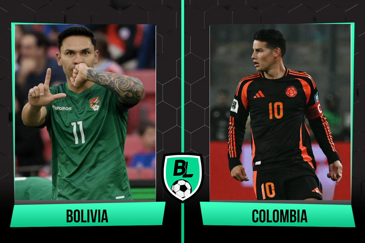 Alineaciones de Bolivia vs Colombia