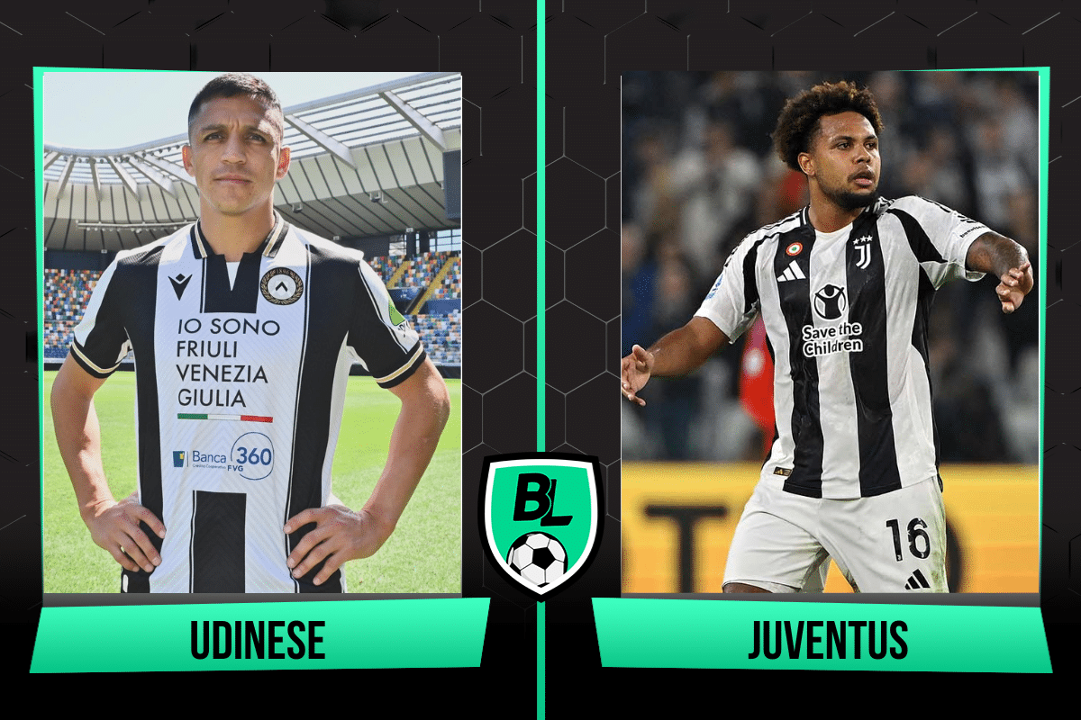 Alineaciones de Udinese vs Juventus