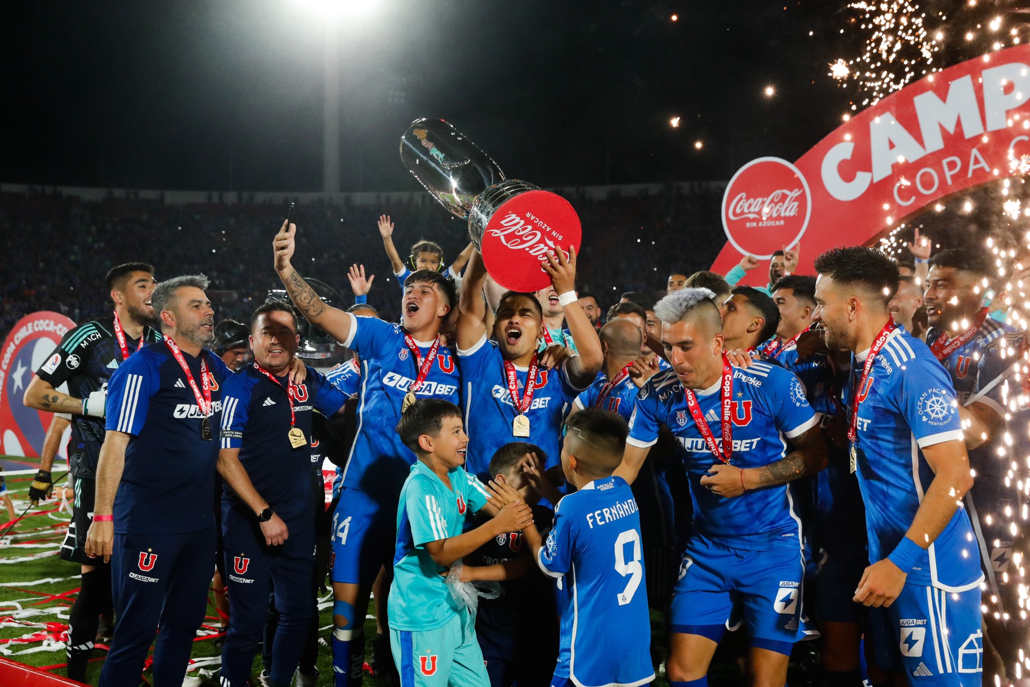El grupo de Universidad de Chile en la Copa Libertadores 2025